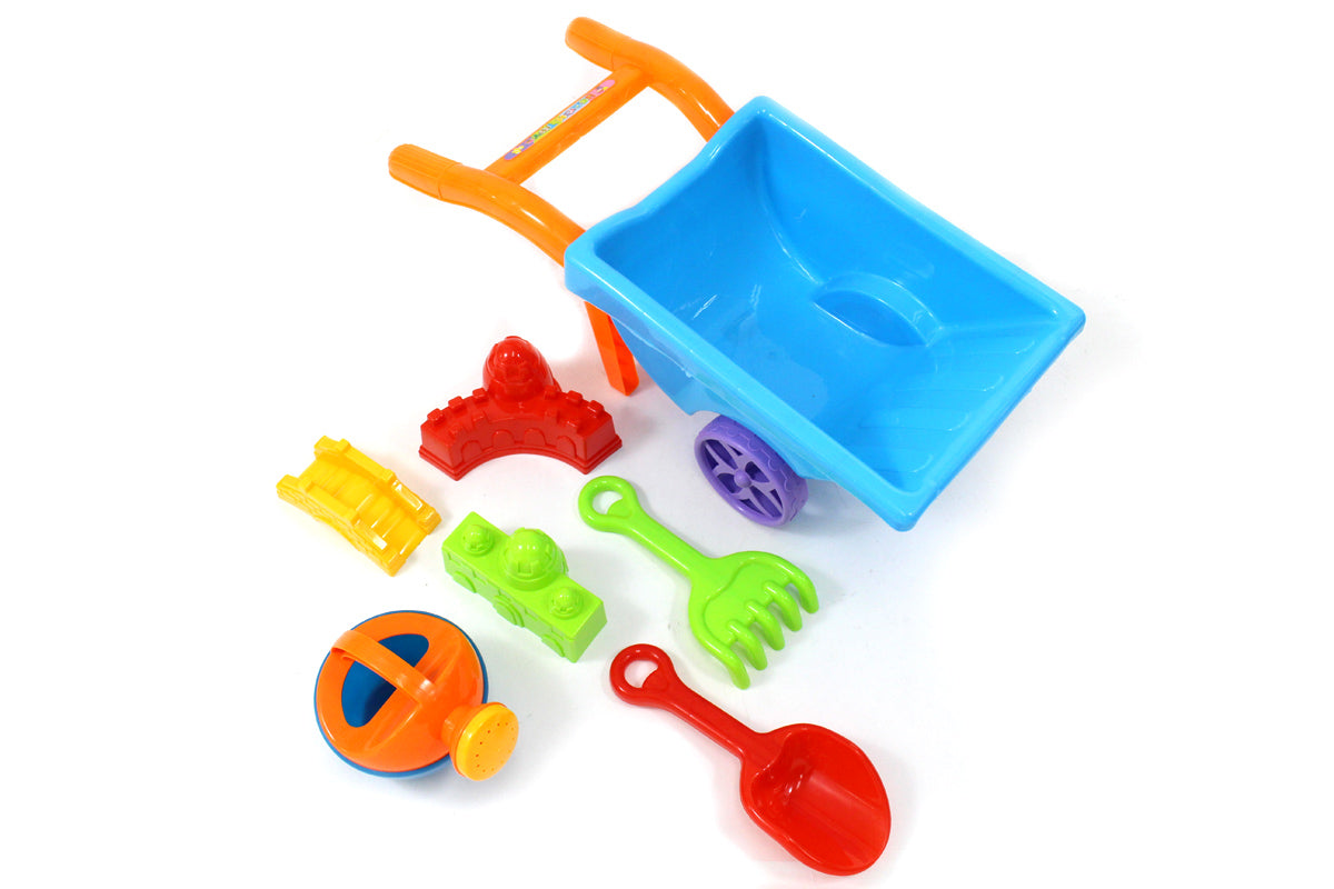 Beach Toy Playset With Wheelbarrow (Colors May Vary)