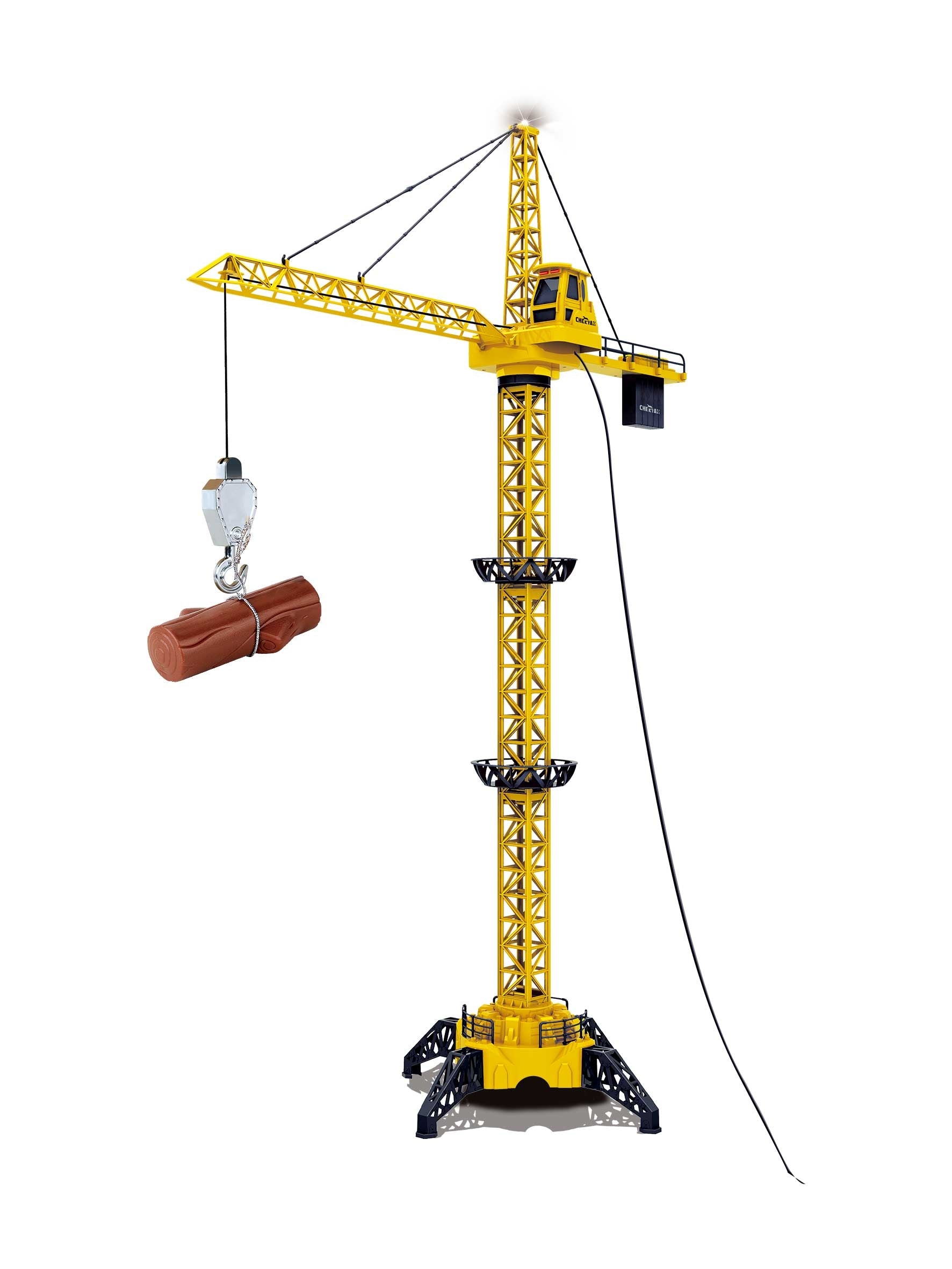 50" Wired RC Crawler Crane With Tower Light And Adjustable Height