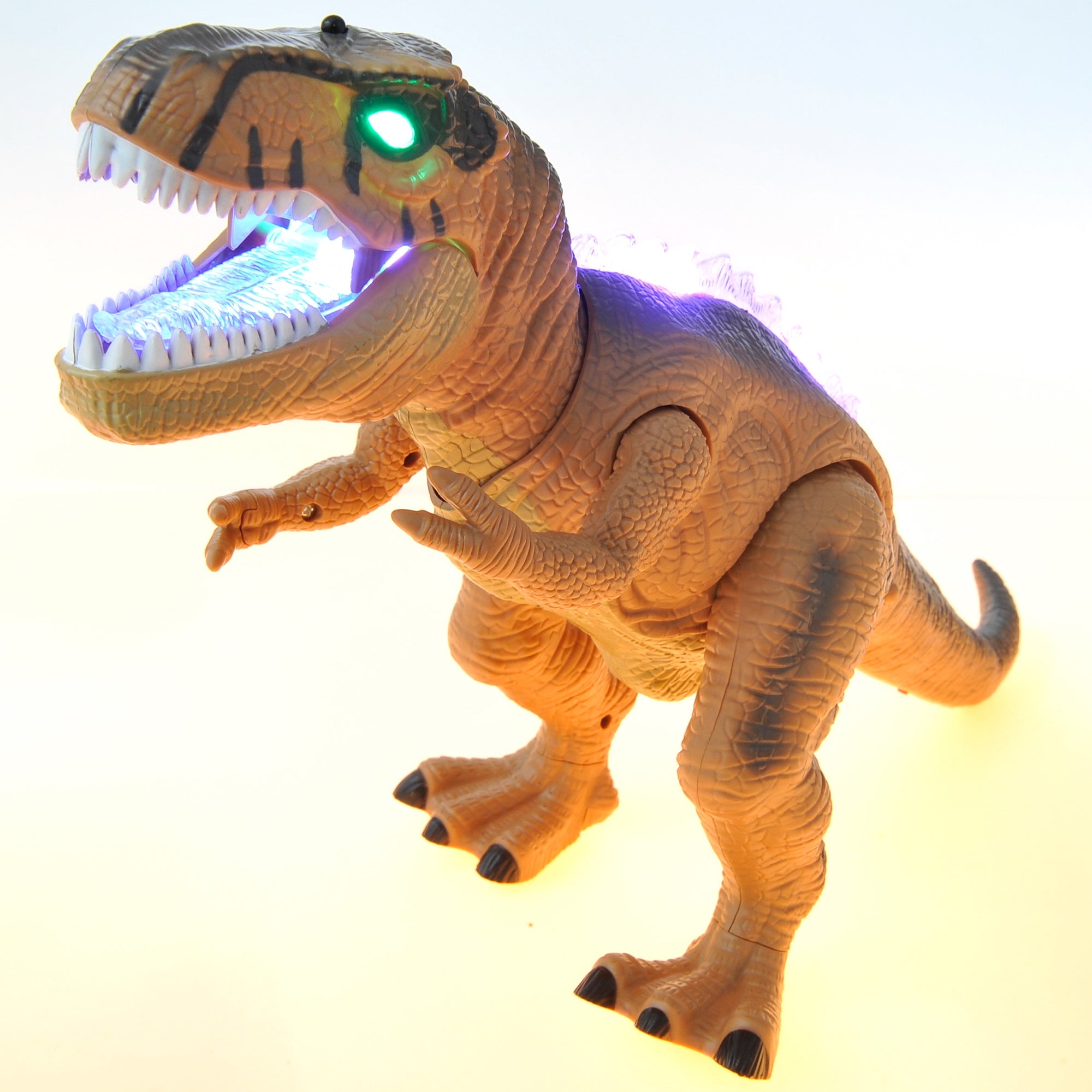 RC Dinosaur T-Rex Toys Light/Music/Mouth Movement Brown