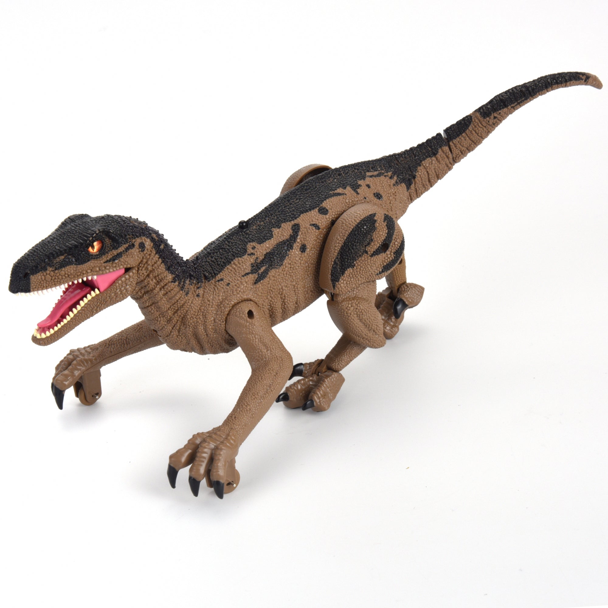 R/C Dino Velociraptor Walking Dinosaur w/Light & Sounds Yellow