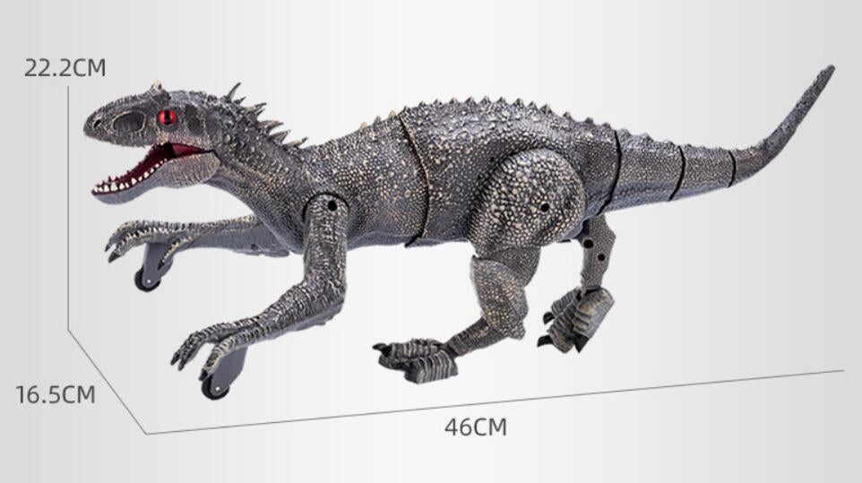 R/C Dino Jurassic Walking Roaring Tyrannosaurus Gray