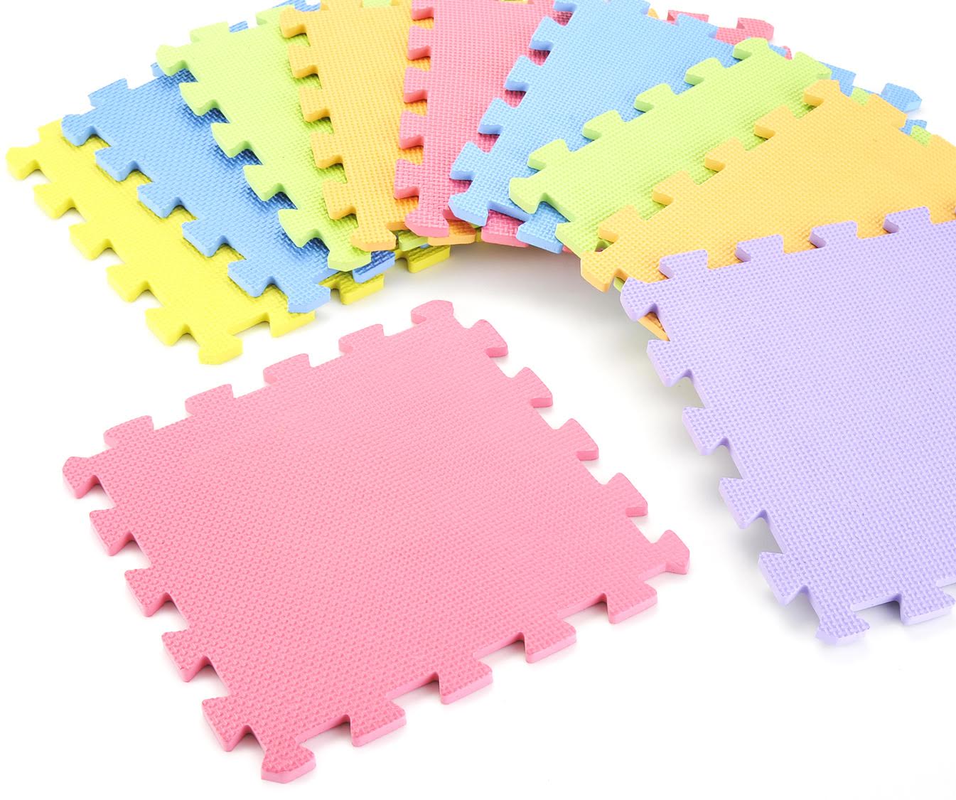 Foam Puzzle Mat 10 12"X12" Connectable Pieces