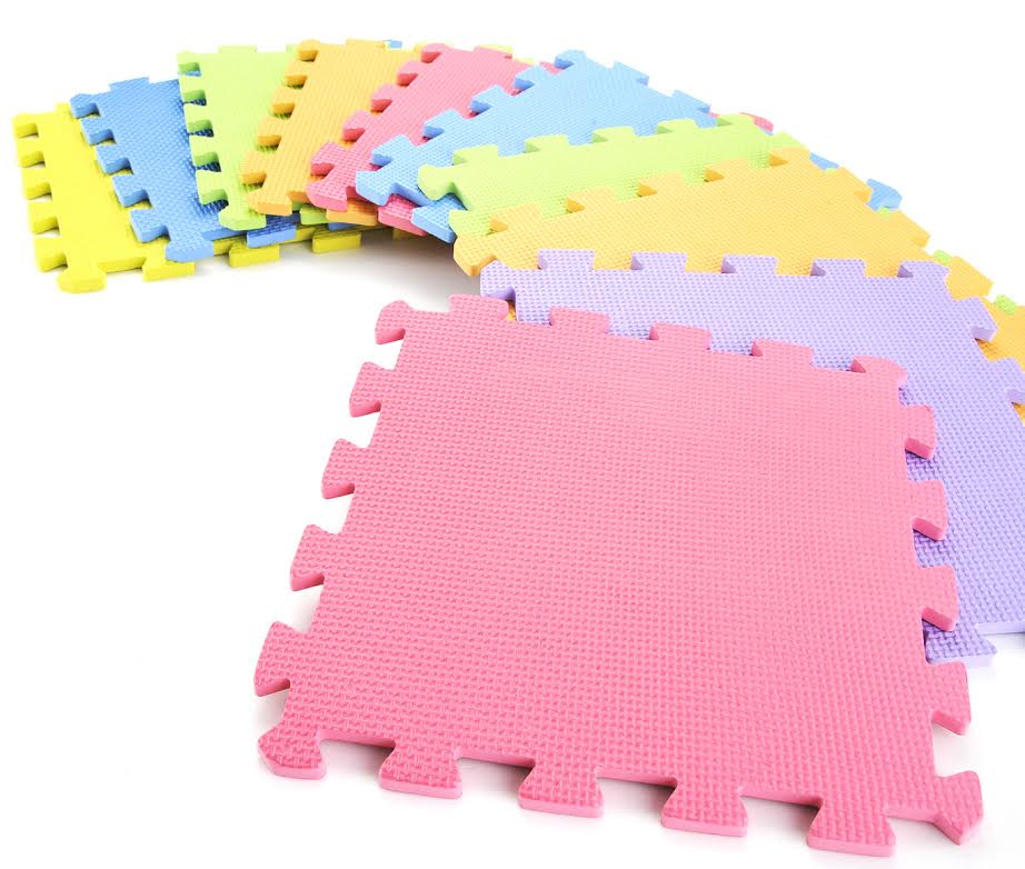 Foam Puzzle Mat 10 12"X12" Connectable Pieces