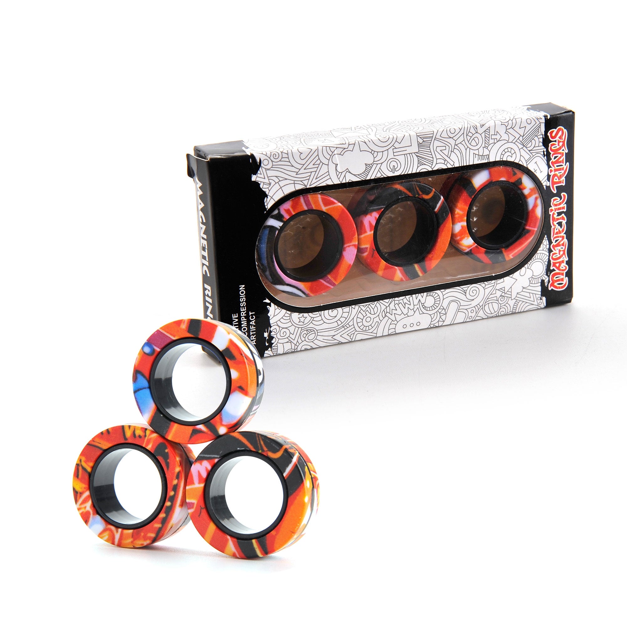 Magnetic Rings Fidget Toys Set (3 Rings)