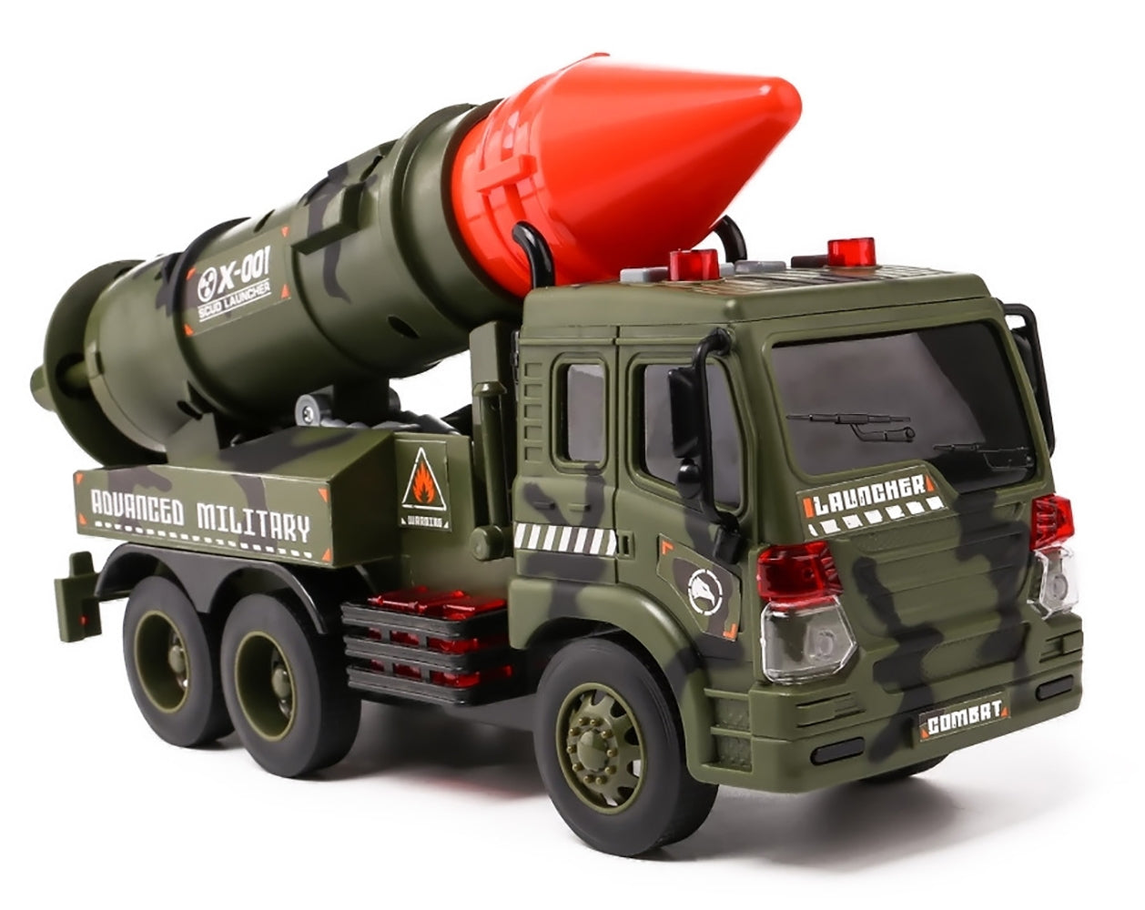 Friction Powered Military Missle Launcher Truck With Lights And Sound