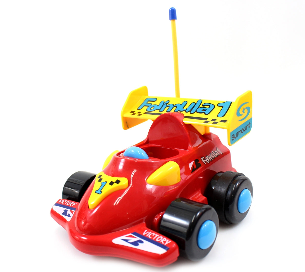 4" Cartoon RC Formula Race Car Remote Control Toy For Toddlers (Red)