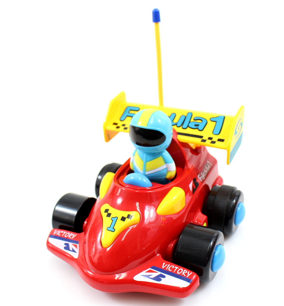 4" Cartoon RC Formula Race Car Remote Control Toy For Toddlers (Red)