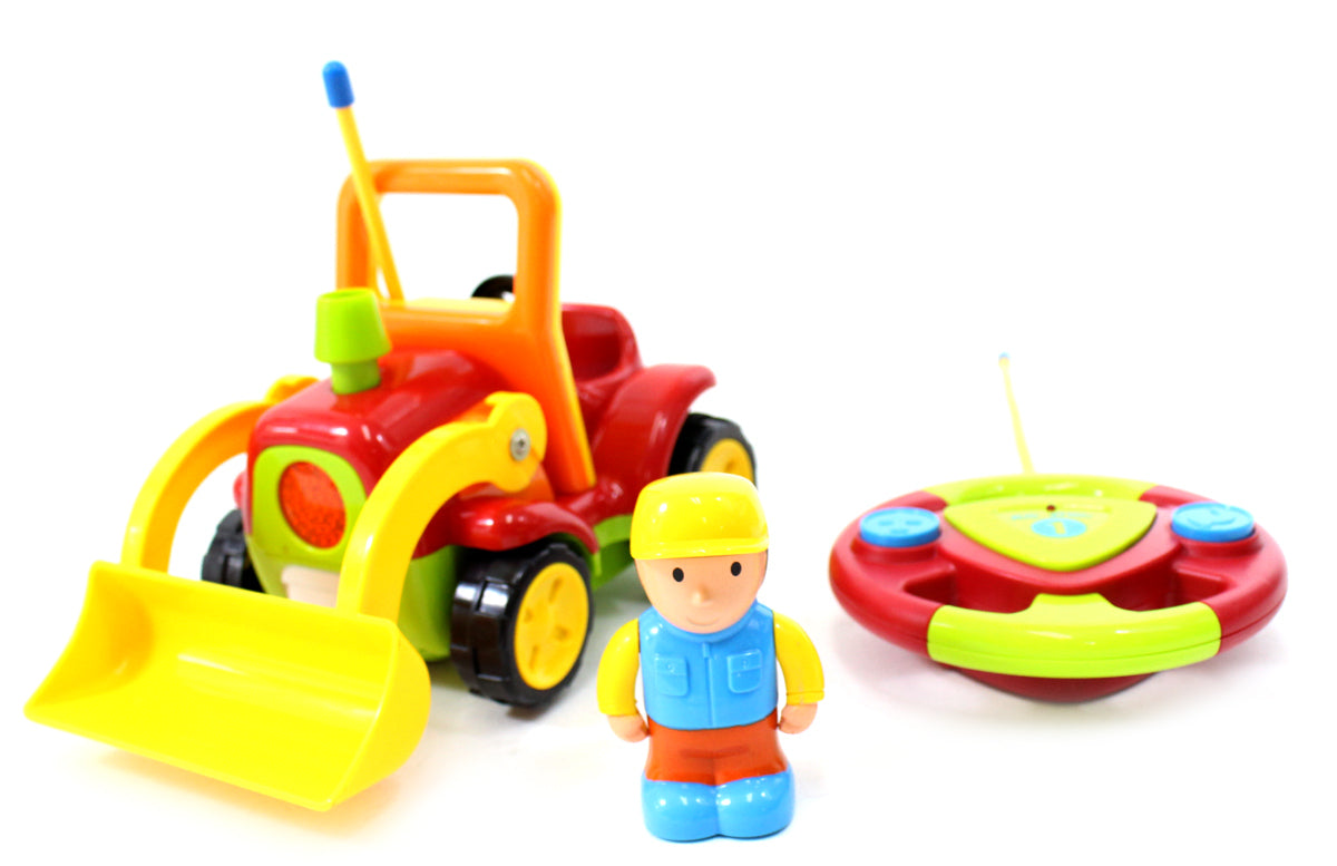 4" Cartoon RC Construction Truck Remote Control Toy For Toddlers (Red)