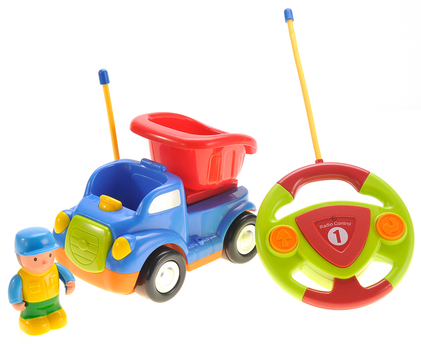 Cartoon RC Construction Car for Kids (Blue)