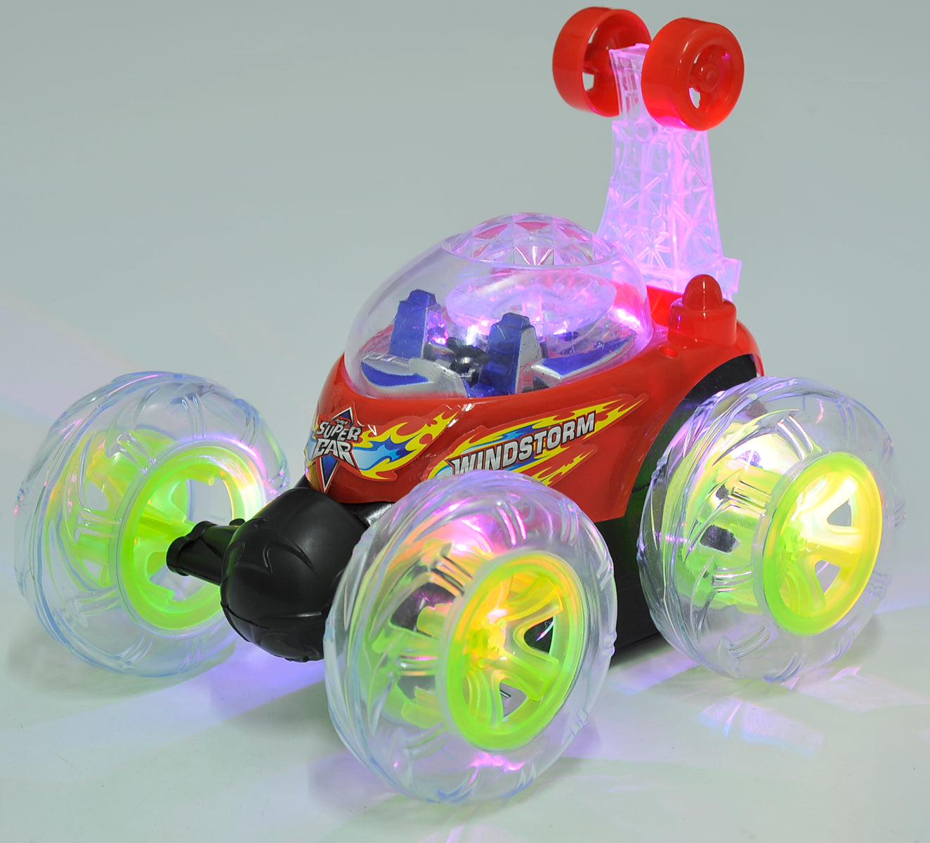 RC Stunt Twister Car w/ Light & Music (Red)