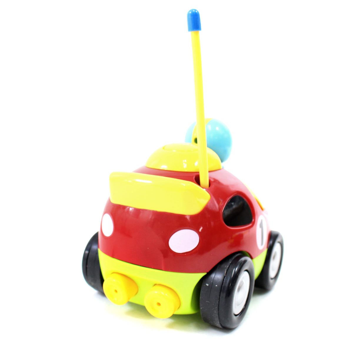 4" Cartoon R/C Race Car Remote Control Toy for Toddlers (Red)