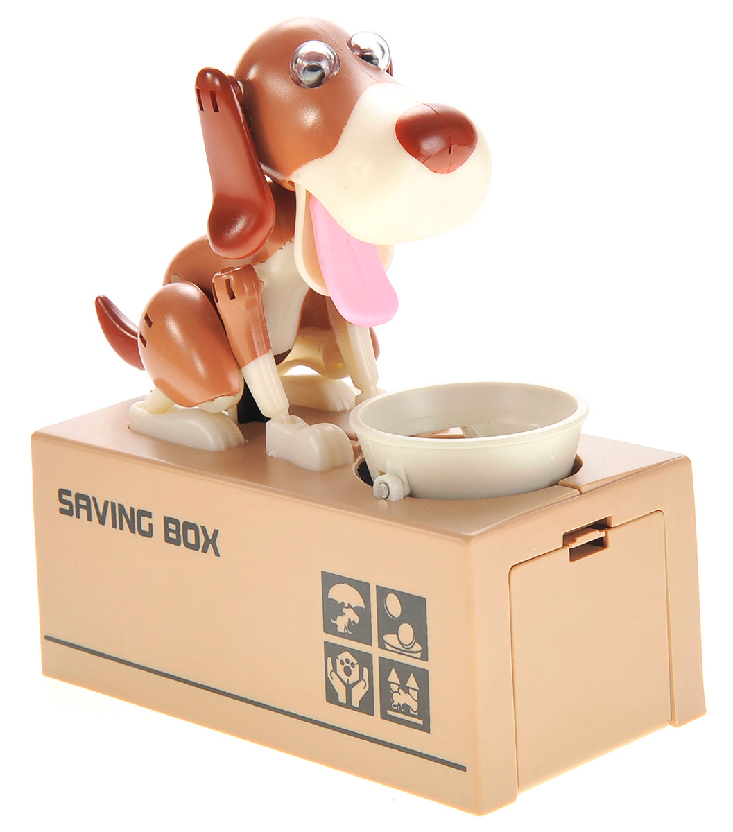 Dog Piggy Bank (White Brown)