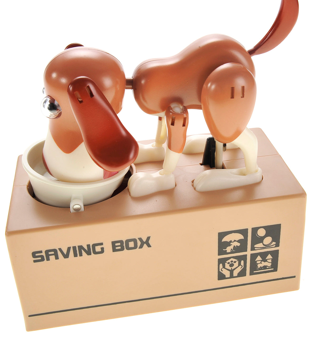 Dog Piggy Bank (White Brown)