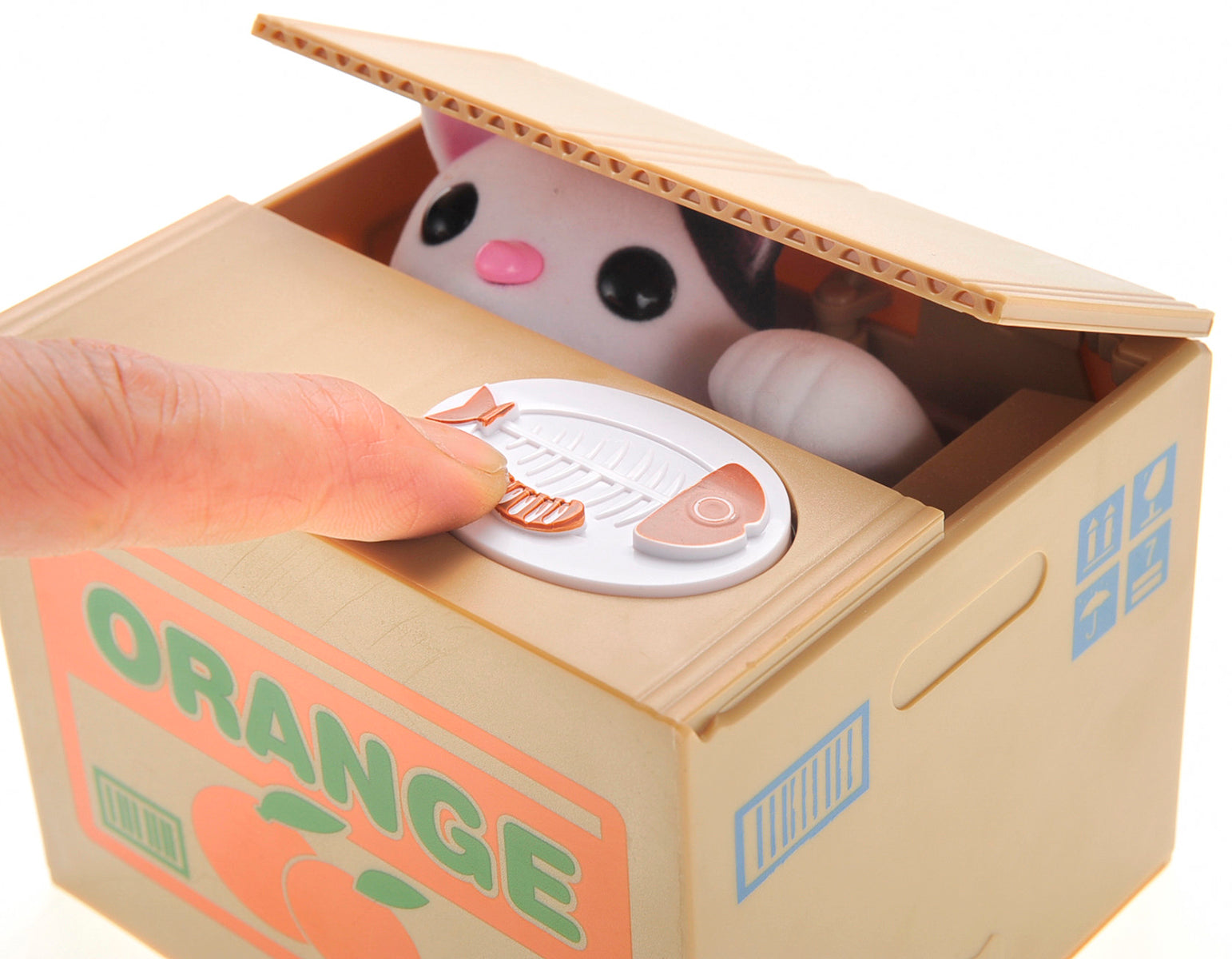 Orange Cat Coin Bank