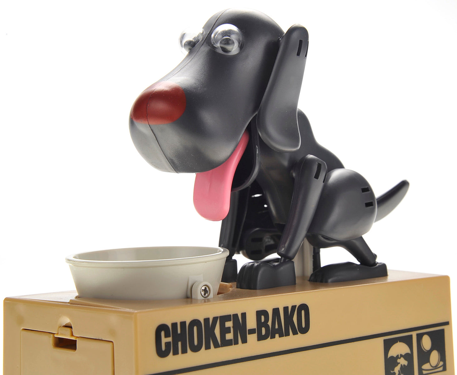 My Dog Piggy Bank - Robotic Coin Munching Toy Money Box (Black)