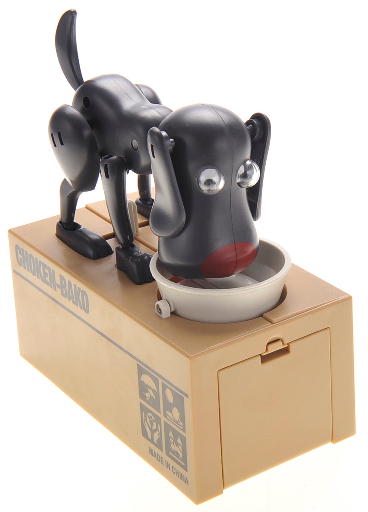 My Dog Piggy Bank - Robotic Coin Munching Toy Money Box (Black)