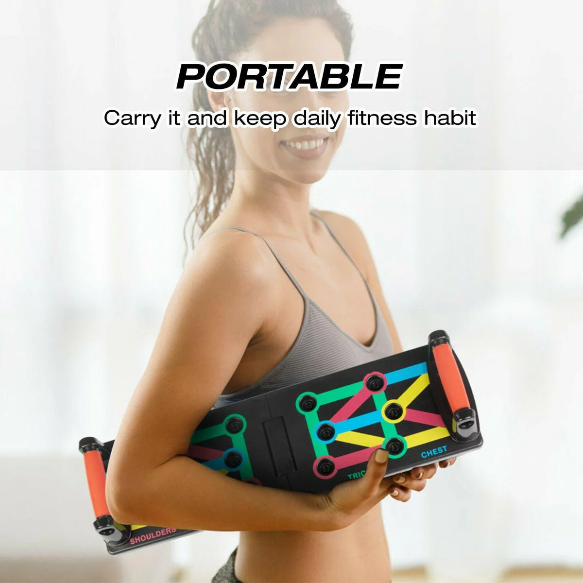 Portable 12-IN-1 Fold Push Up Rack Board Exercise Tool