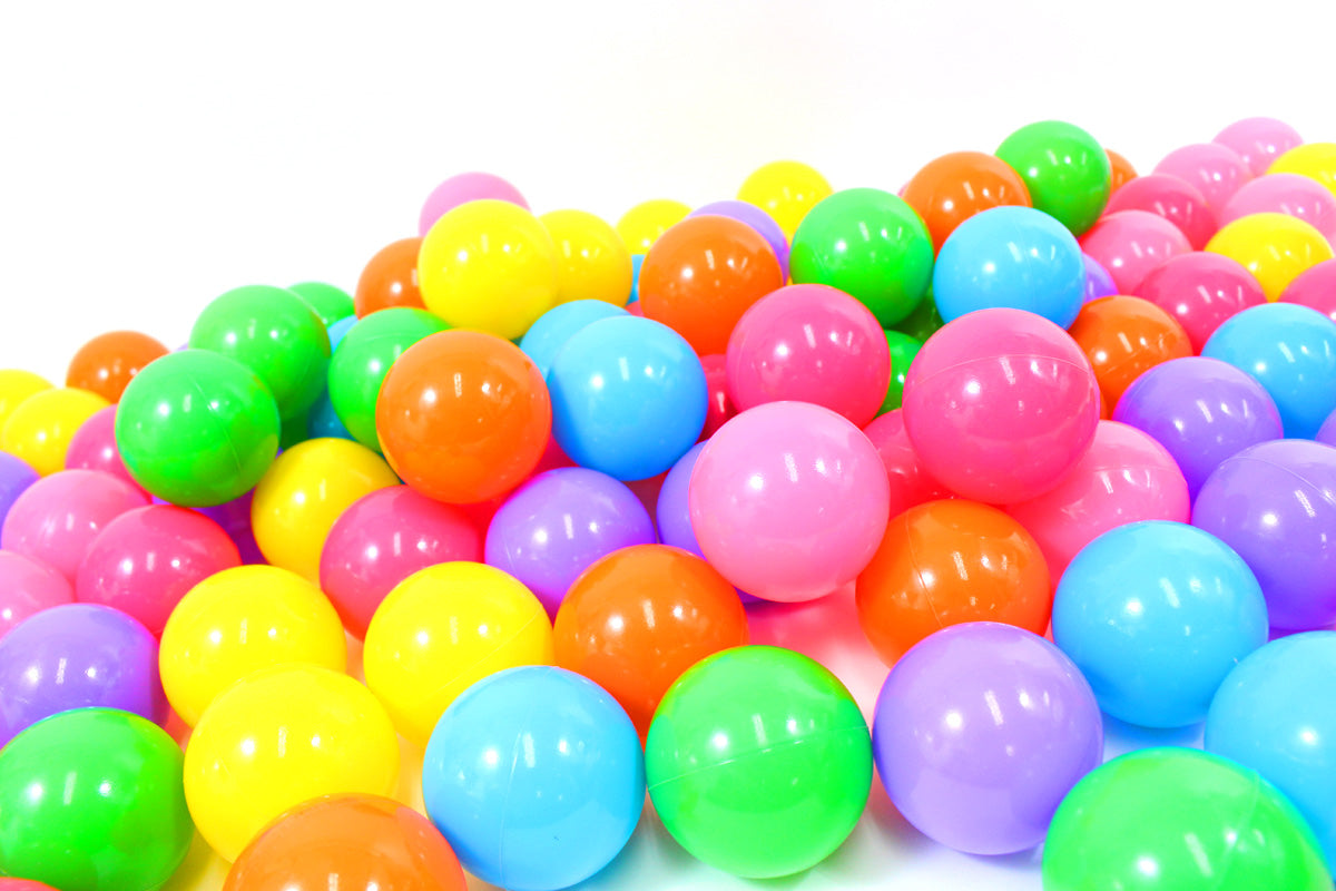 Non-Toxic "Phthalate Free" Crush Proof Play Balls 7 Color: Pink, Green, Purple, Red, Blue, Yellow, Orange, 100pc/pk