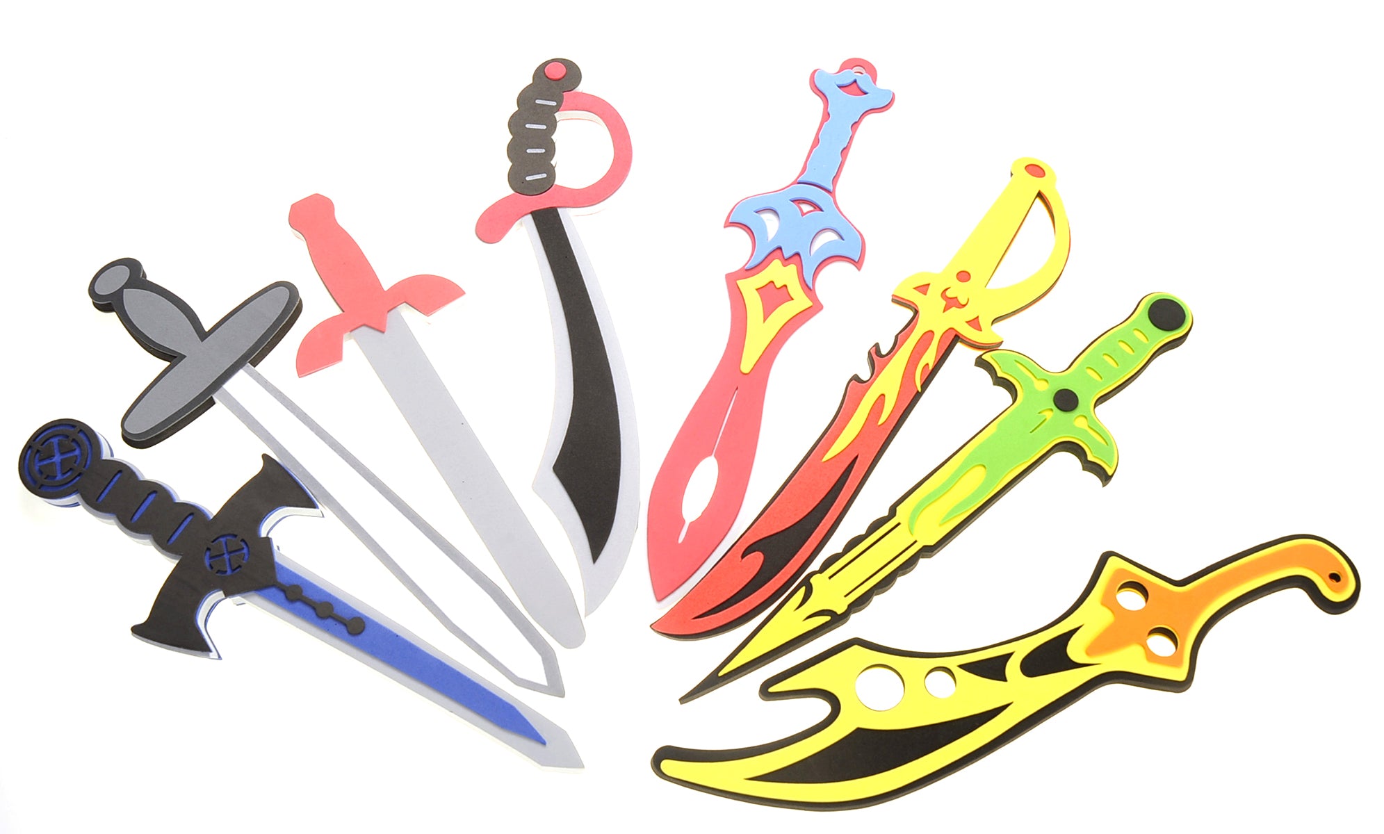 8 Pack Foam Swords Play Set