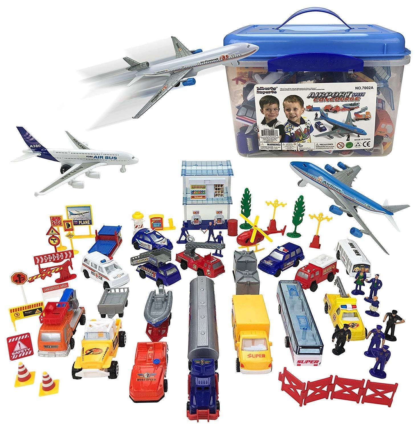 Kids Airport Playset 57-Piece