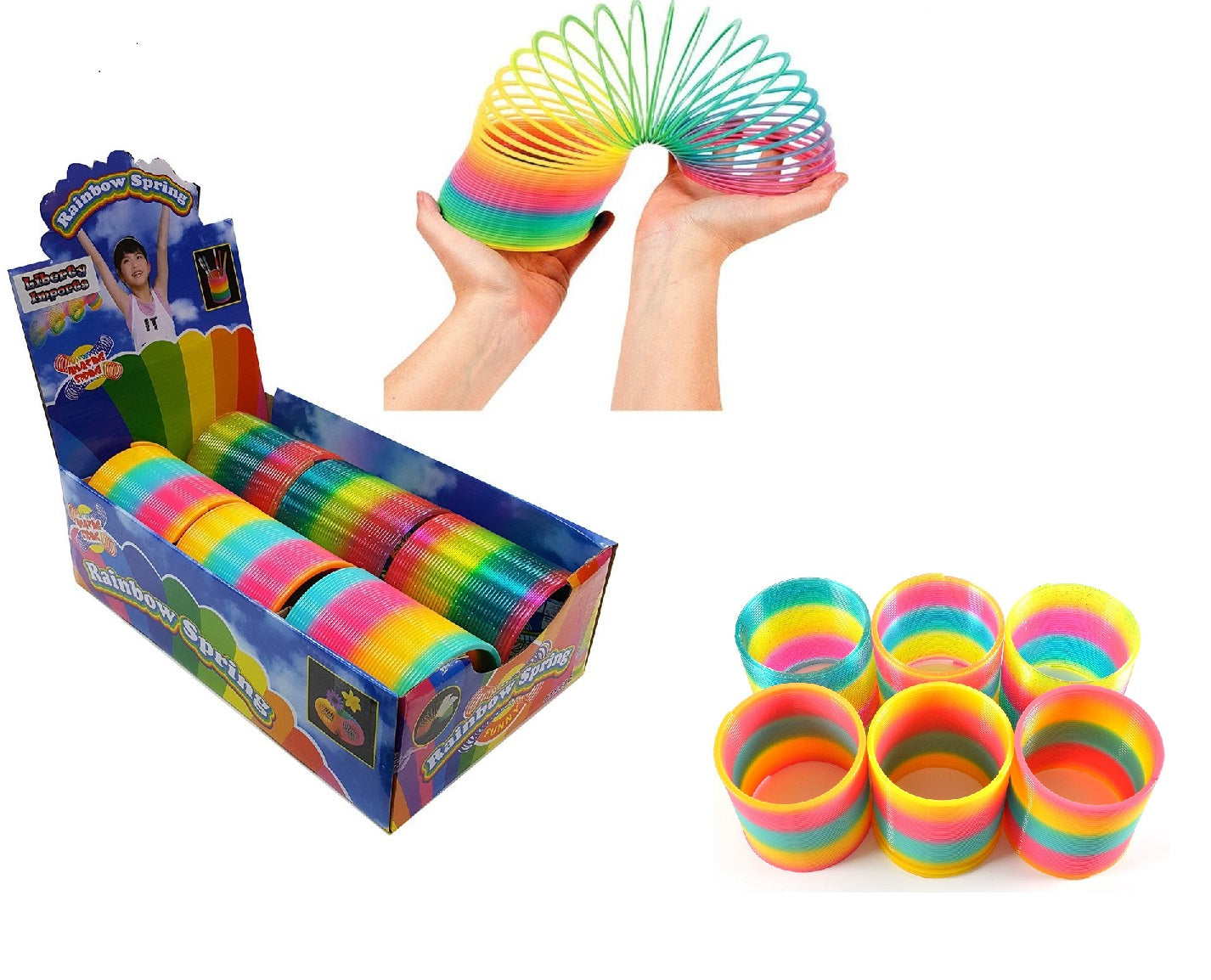 4" Giant Magic Rainbow Spring (Set Of 6)