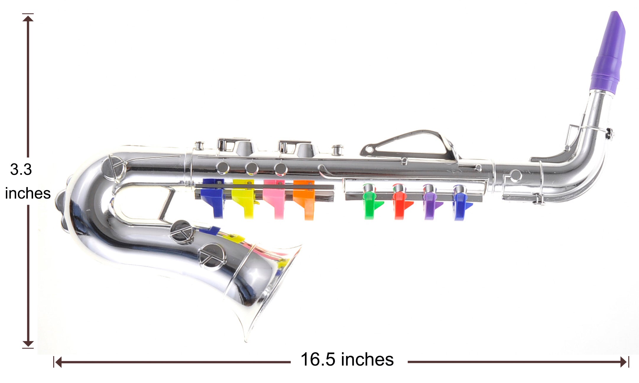 Saxophone With 8 Colored Keys