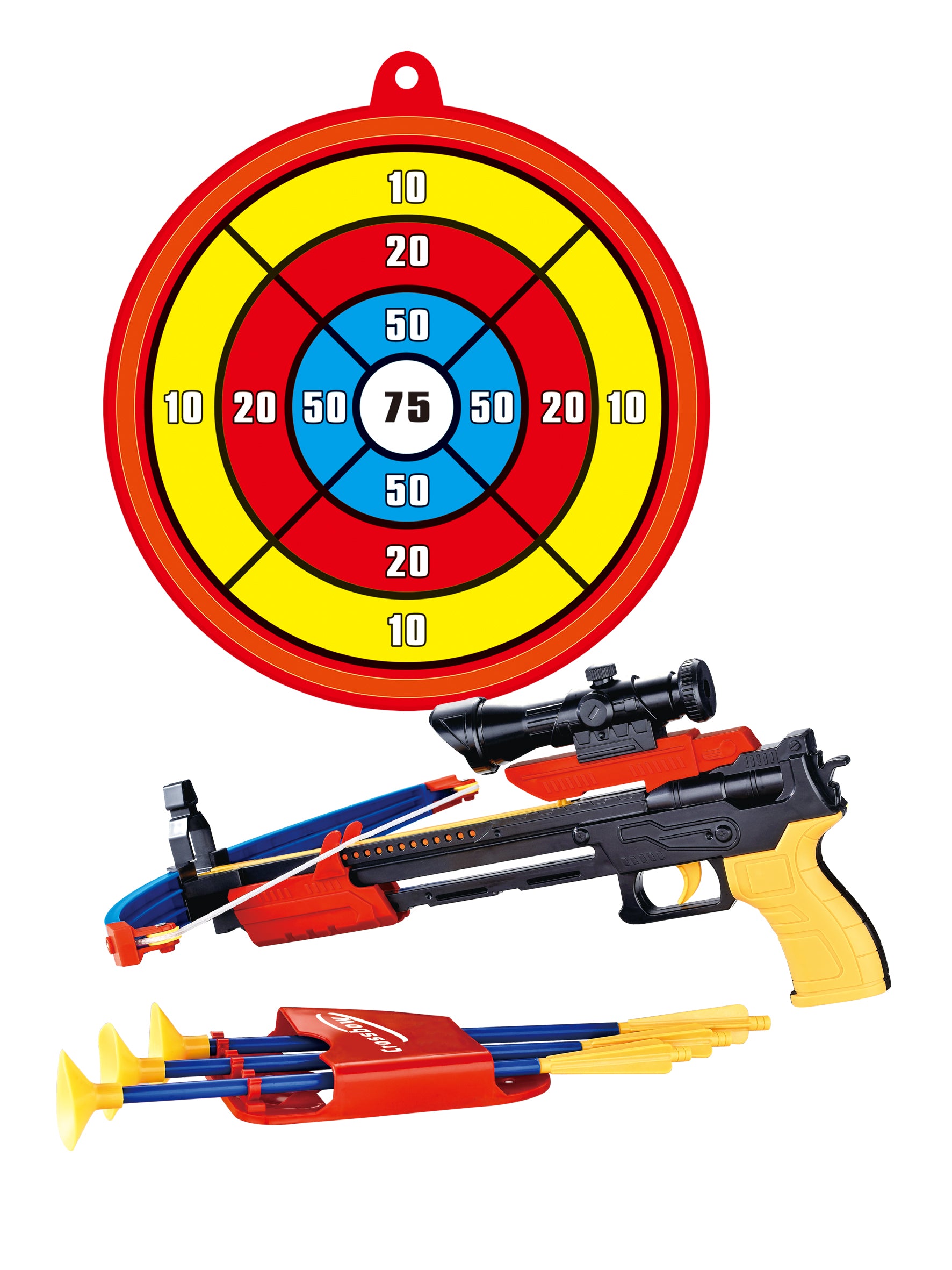 Archery Crossbow And Arrow Toy Set With Target