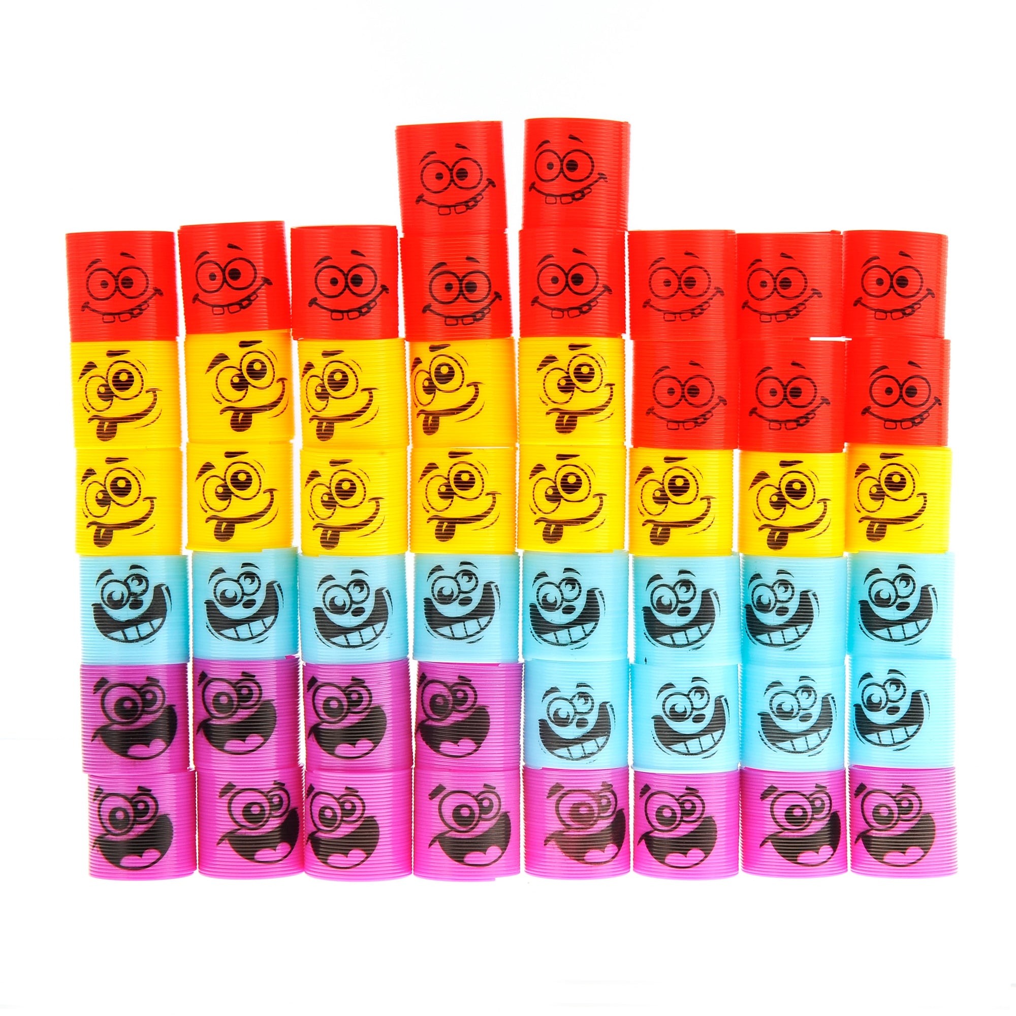 Bulk Pack Of 50 Magic Coil Springs (Assorted Colors And Emoticons)