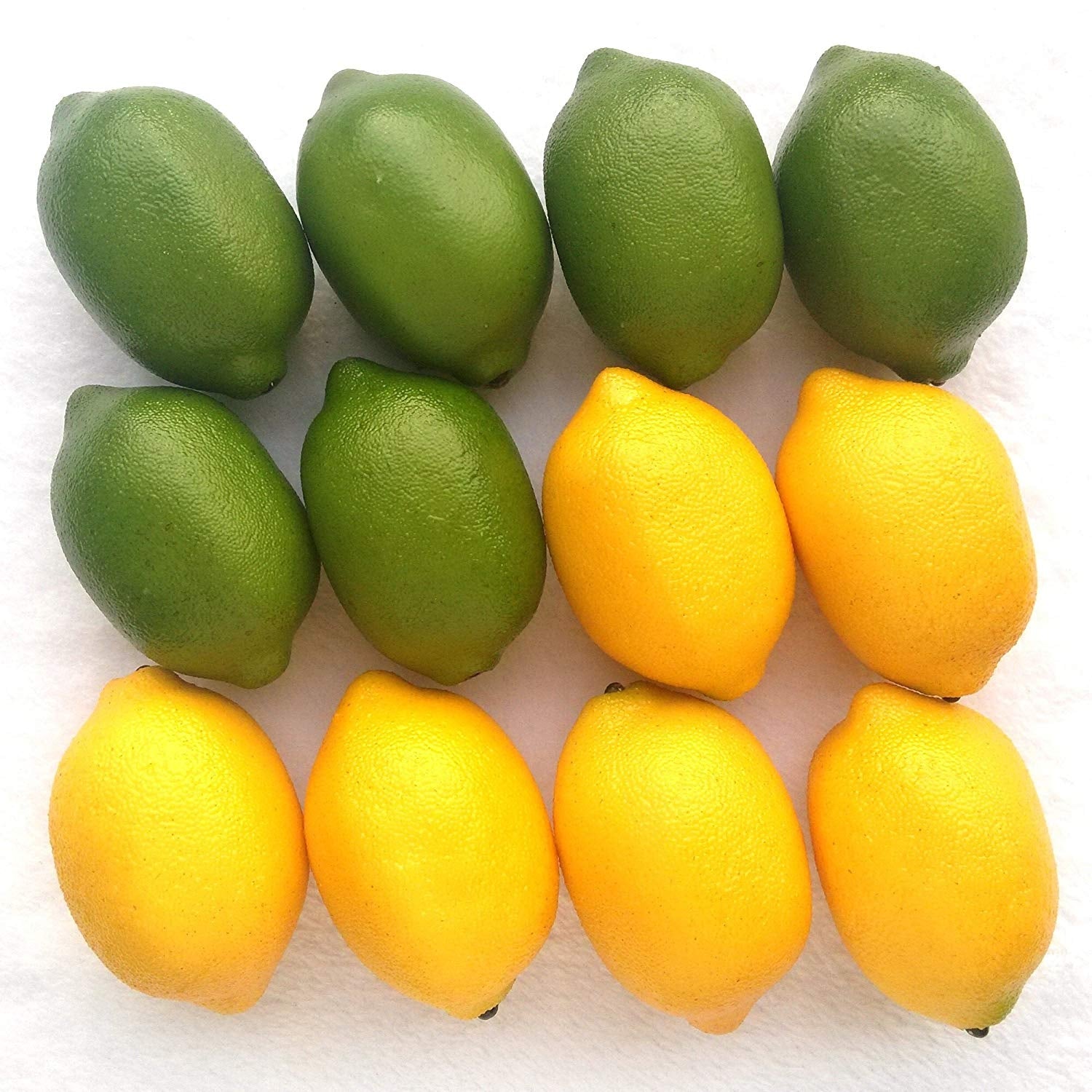 Yellow And Green Lifelike Fake Lemons