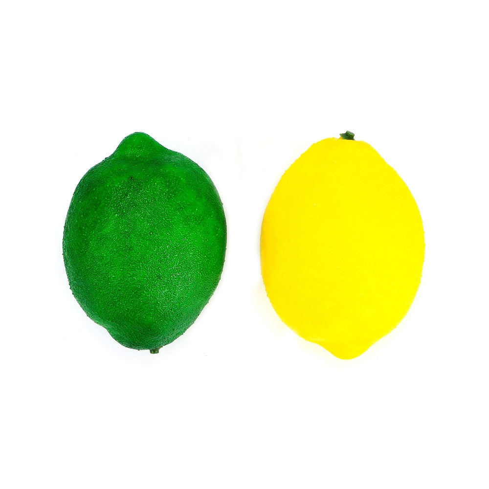 Yellow And Green Lifelike Fake Lemons