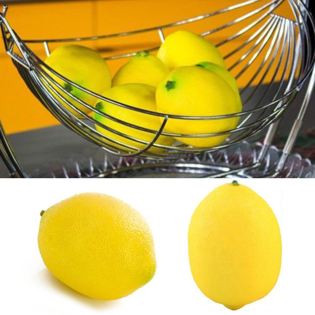 Yellow And Green Lifelike Fake Lemons