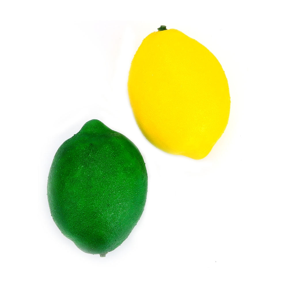 Yellow And Green Lifelike Fake Lemons