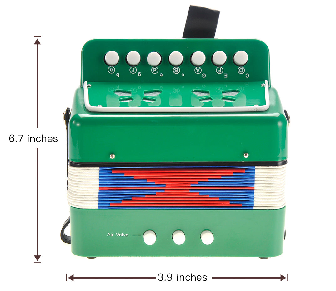 Children's Musical Instrument Accordion (Green)