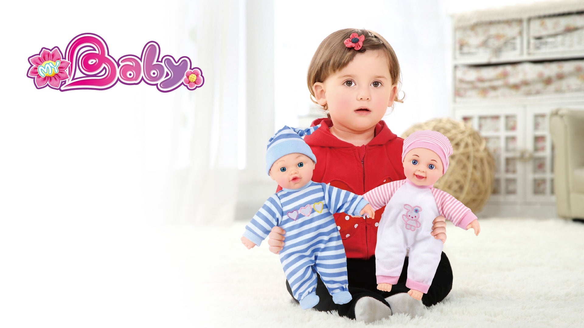 Cute Baby Cuddle Dolls For Kids (Set Of 2)