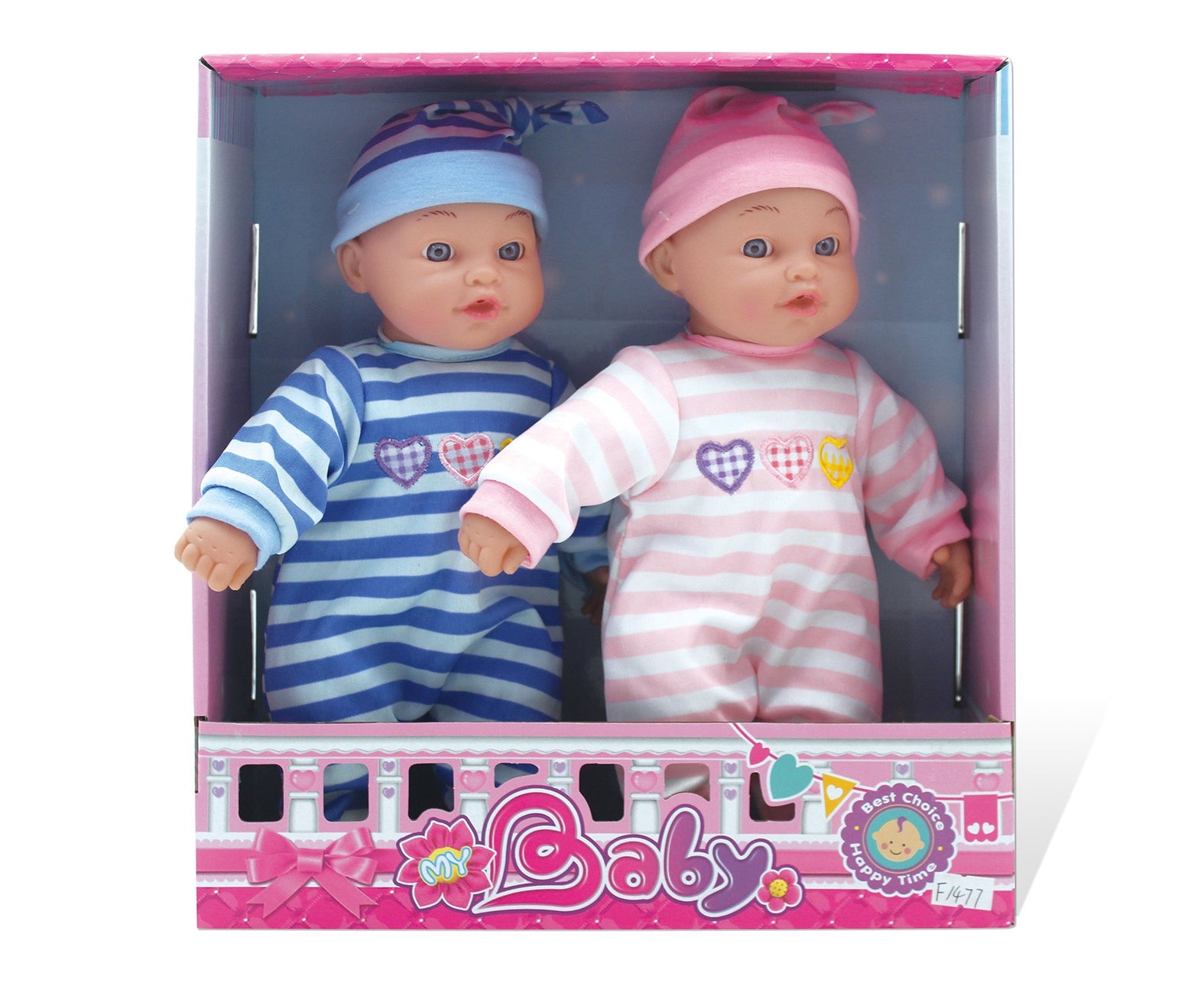 Cute Baby Cuddle Dolls For Kids (Set Of 2)