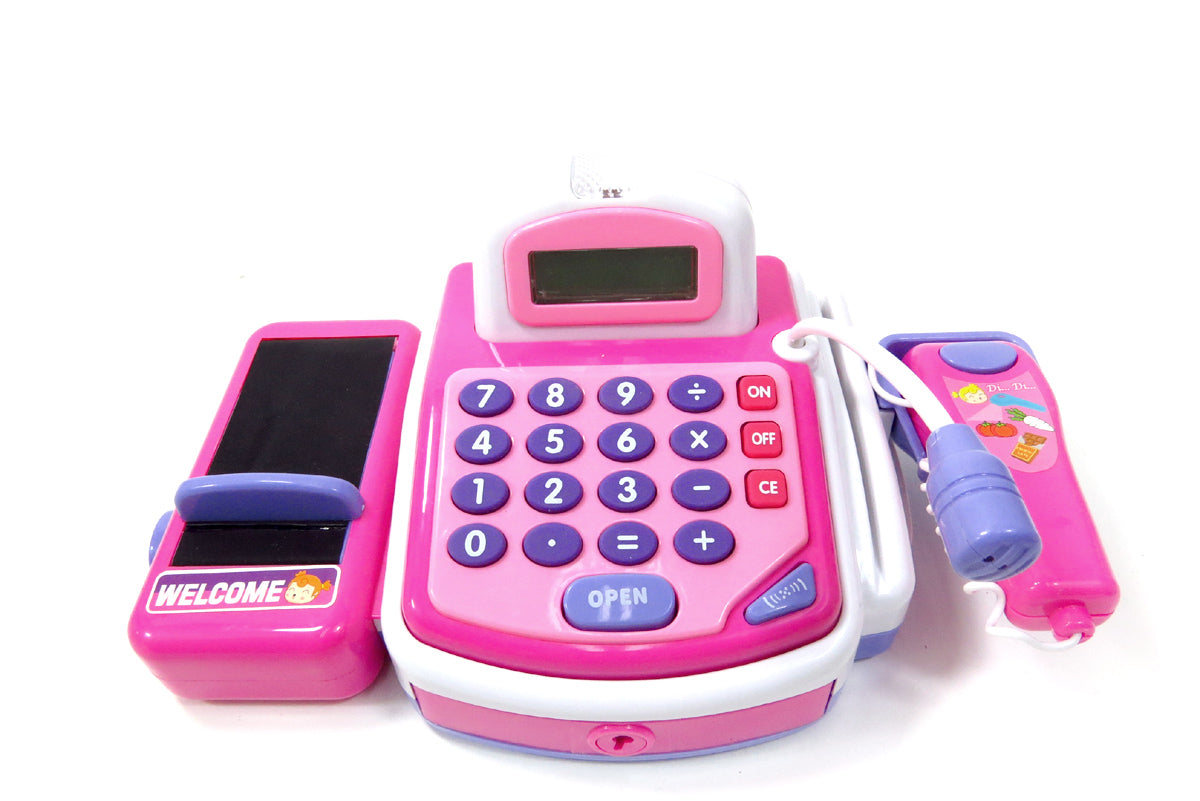 Pretend Play Electronic Cash Register Toy (Pink)