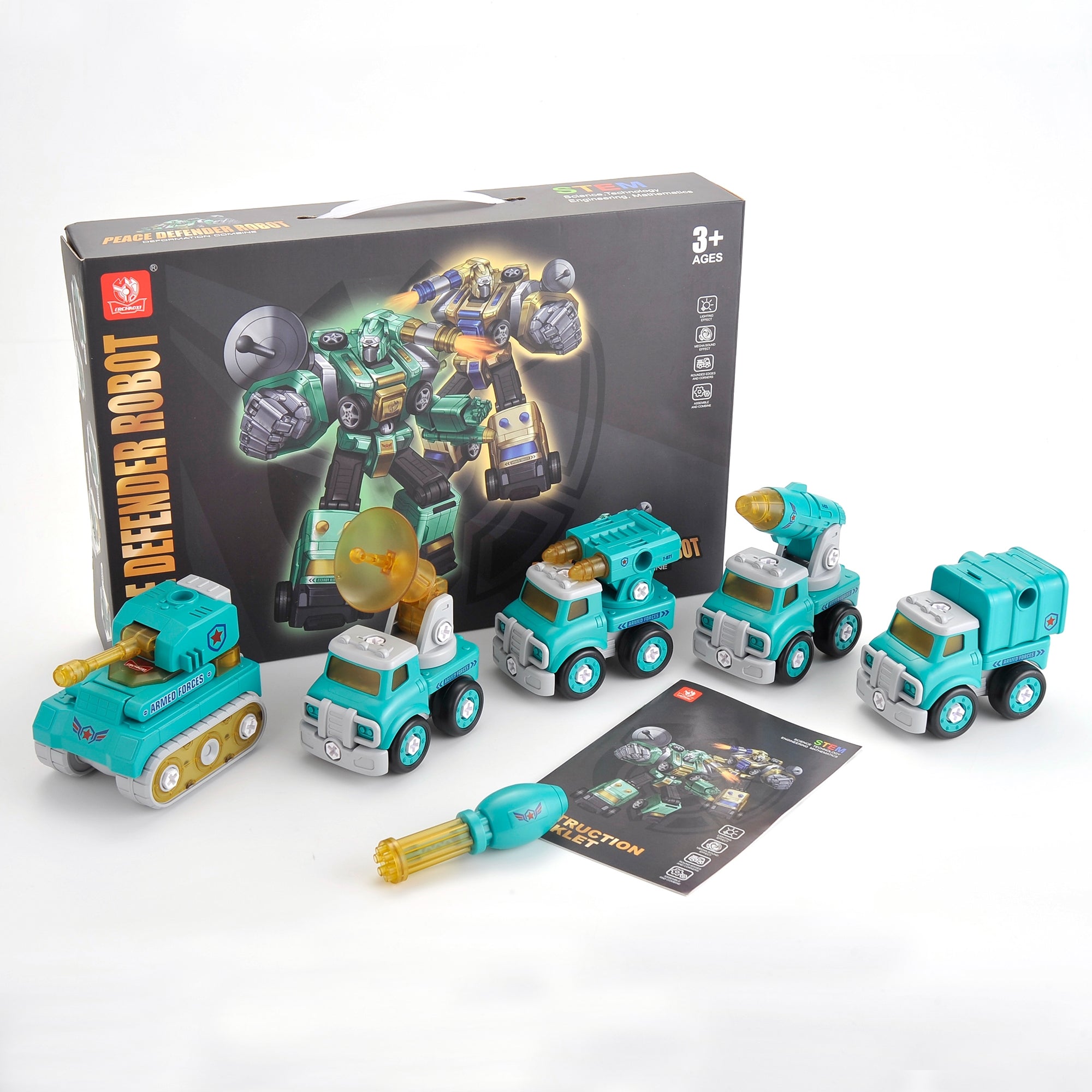 5 In 1 Take Apart Robot Toys Transform To Toys Vehicle