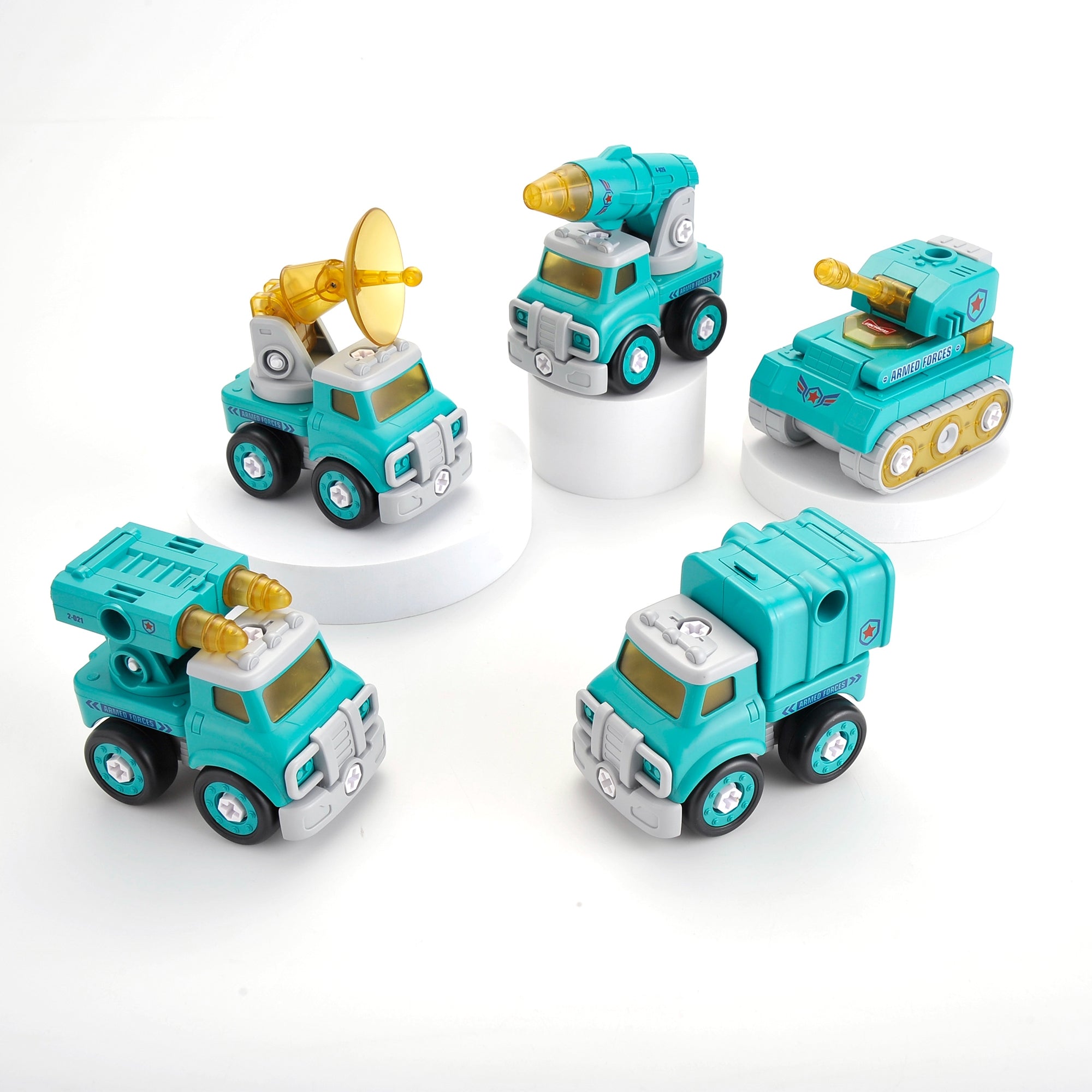 5 In 1 Take Apart Robot Toys Transform To Toys Vehicle