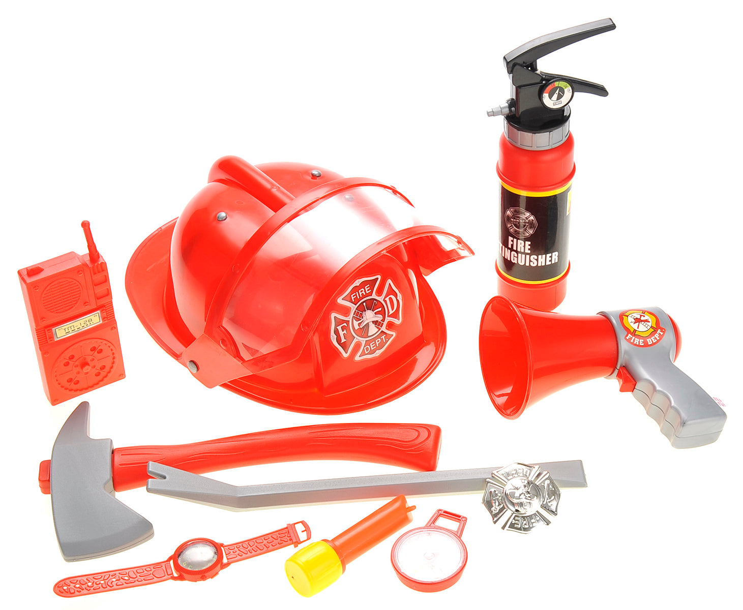 Fireman Gear Play Set For Kids With Helmet And Accessories