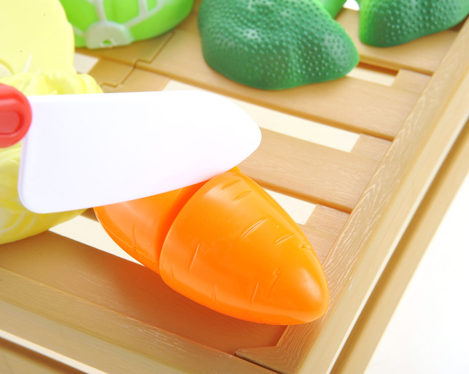 Kitchen Cutting Vegetables Crate Pretend Food Playset