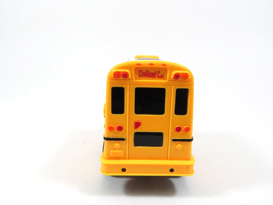 School Bus RC Toy Car For Kids With Steering Wheel Remote, Lights and Sounds