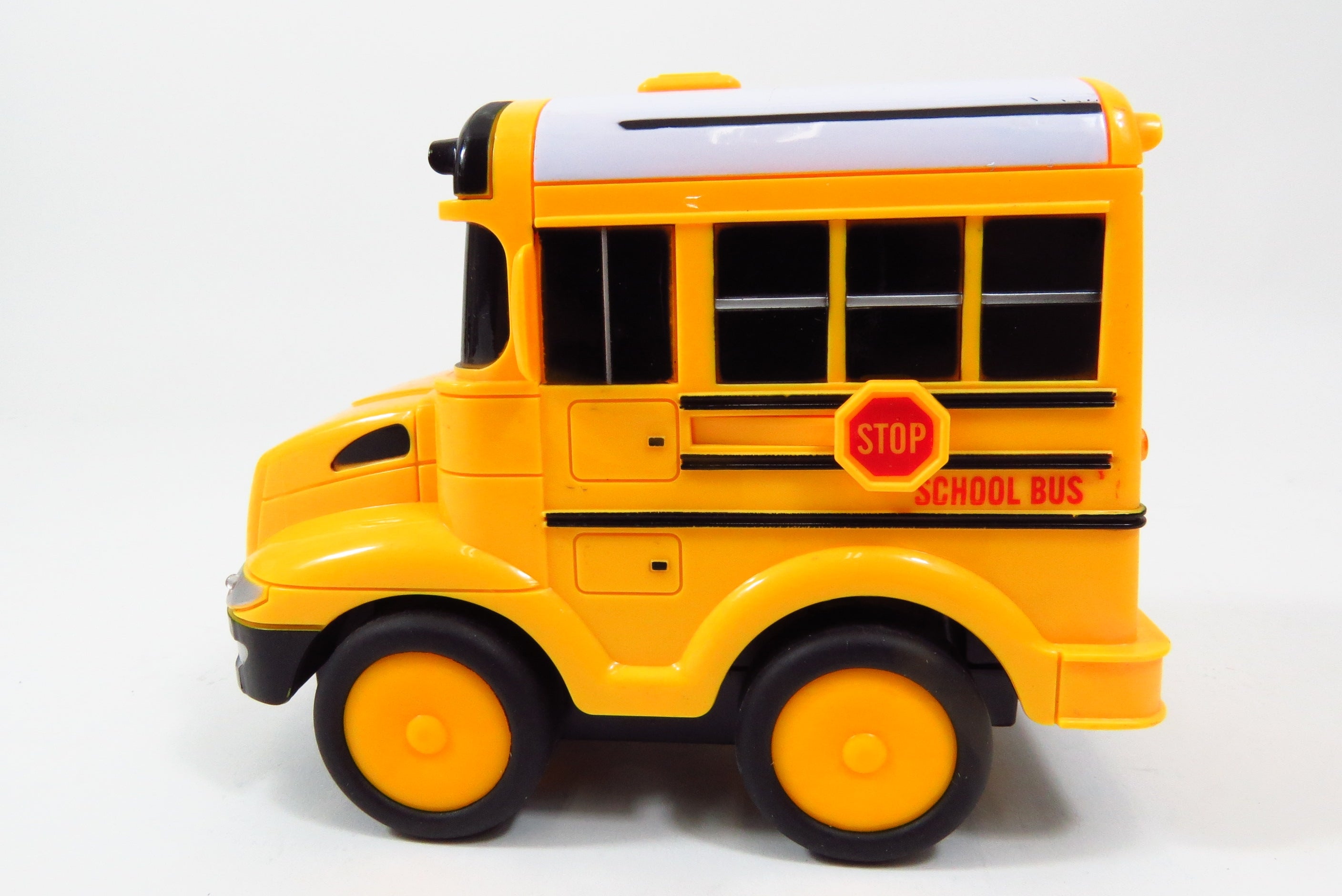 School Bus RC Toy Car For Kids With Steering Wheel Remote, Lights and Sounds