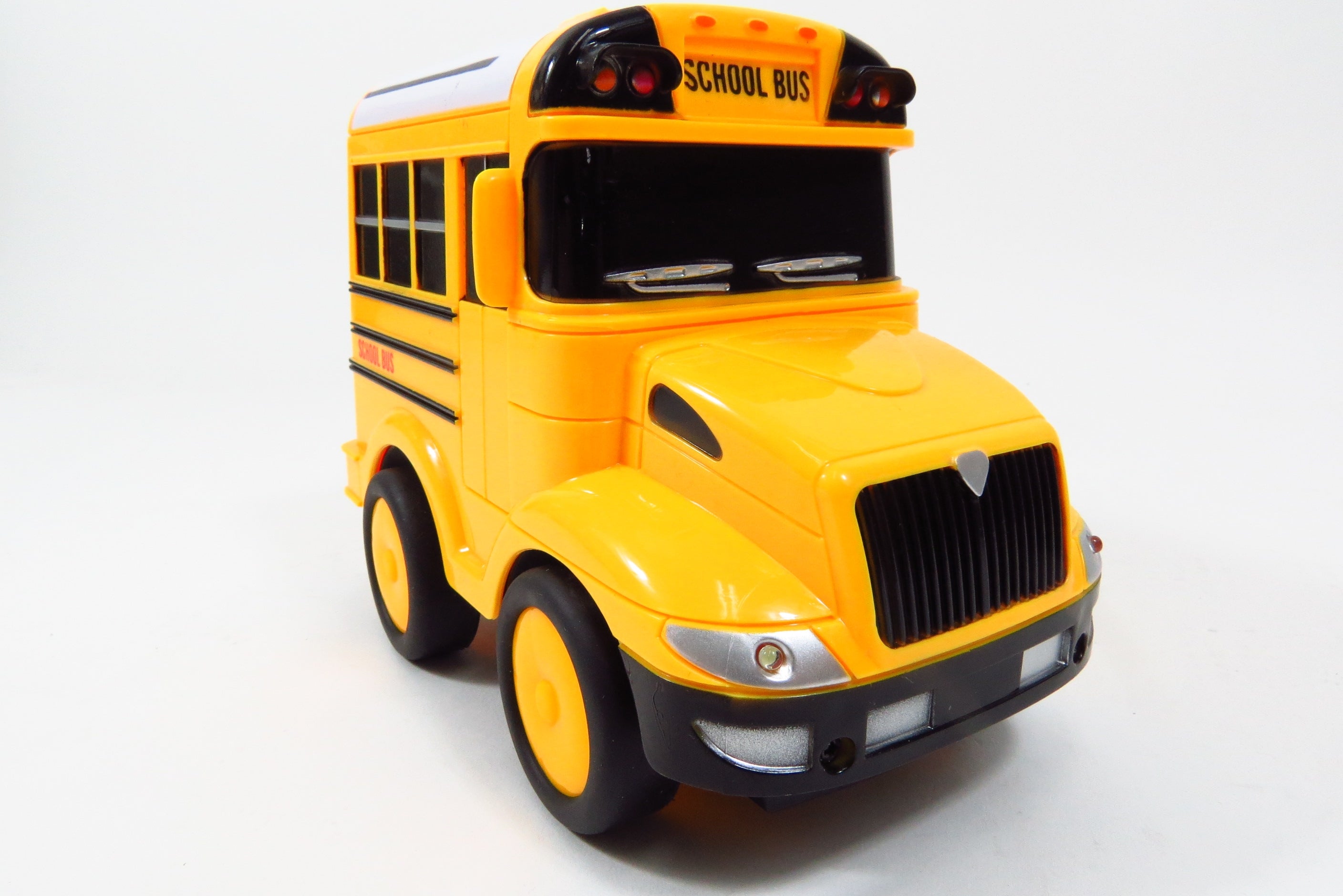 School Bus RC Toy Car For Kids With Steering Wheel Remote, Lights and Sounds