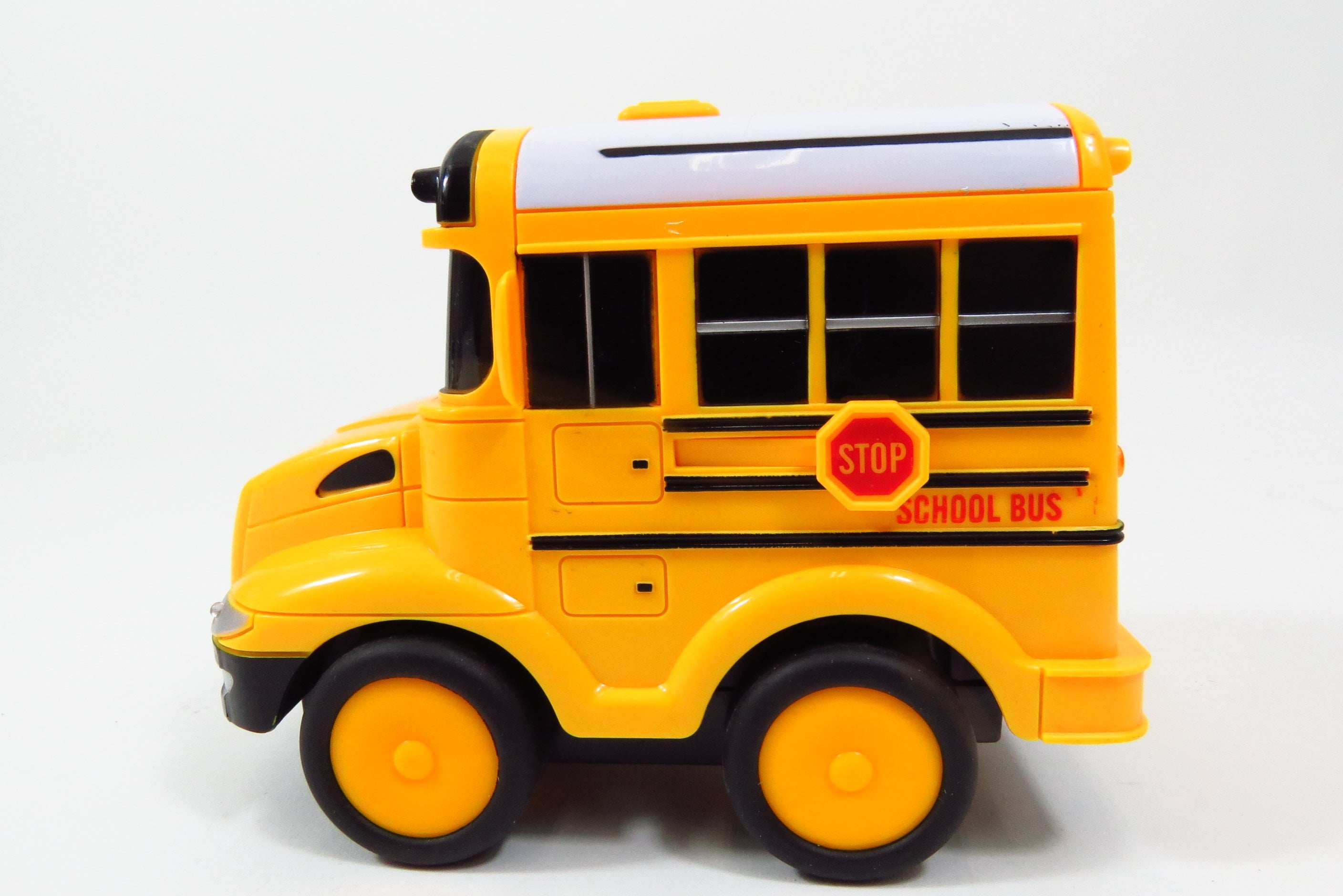 School Bus RC Toy Car For Kids With Steering Wheel Remote, Lights and Sounds