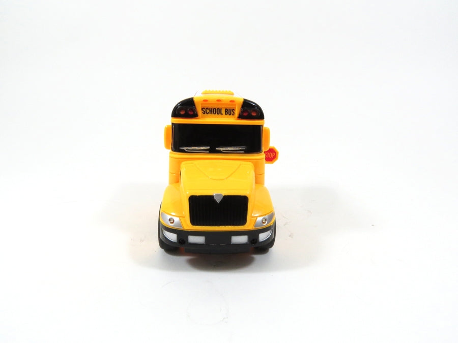 School Bus RC Toy Car For Kids With Steering Wheel Remote, Lights and Sounds