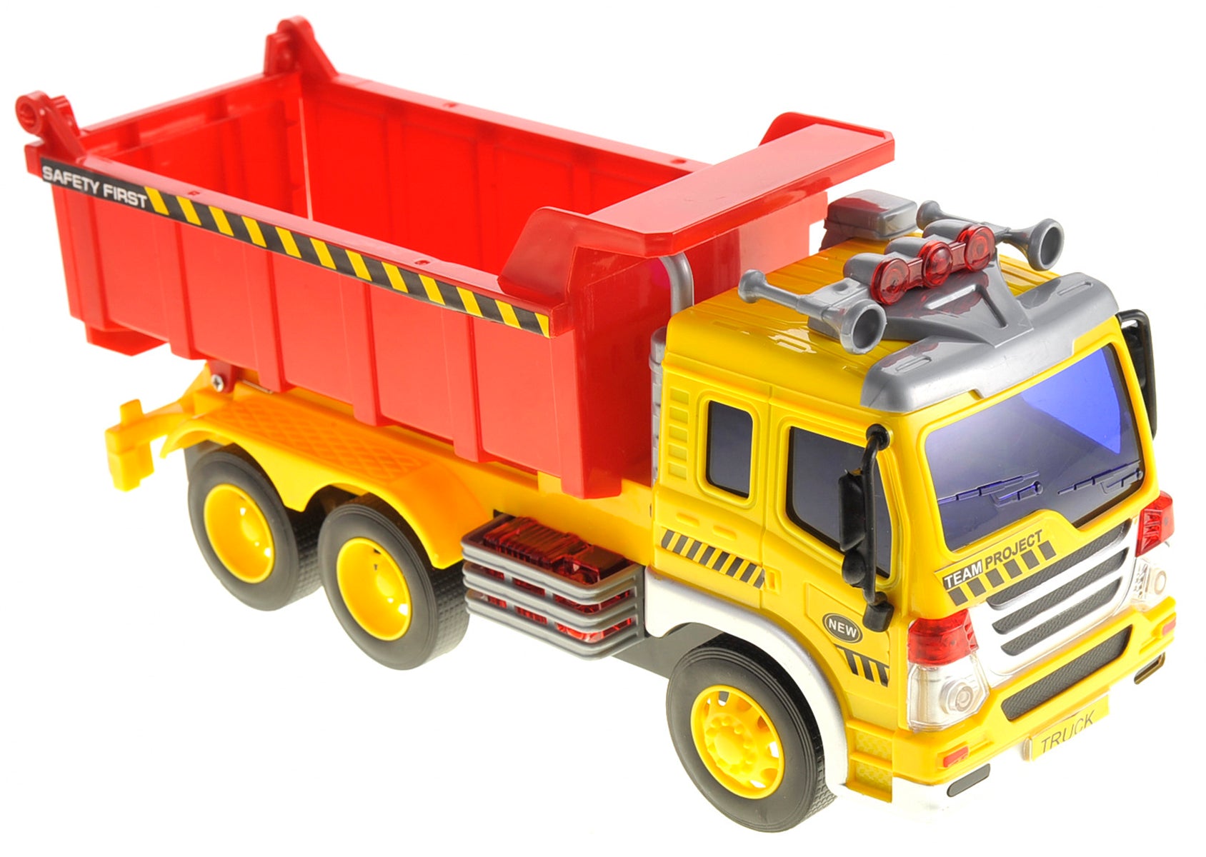 Friction Powered Dump Truck Toy With Lights And Sound