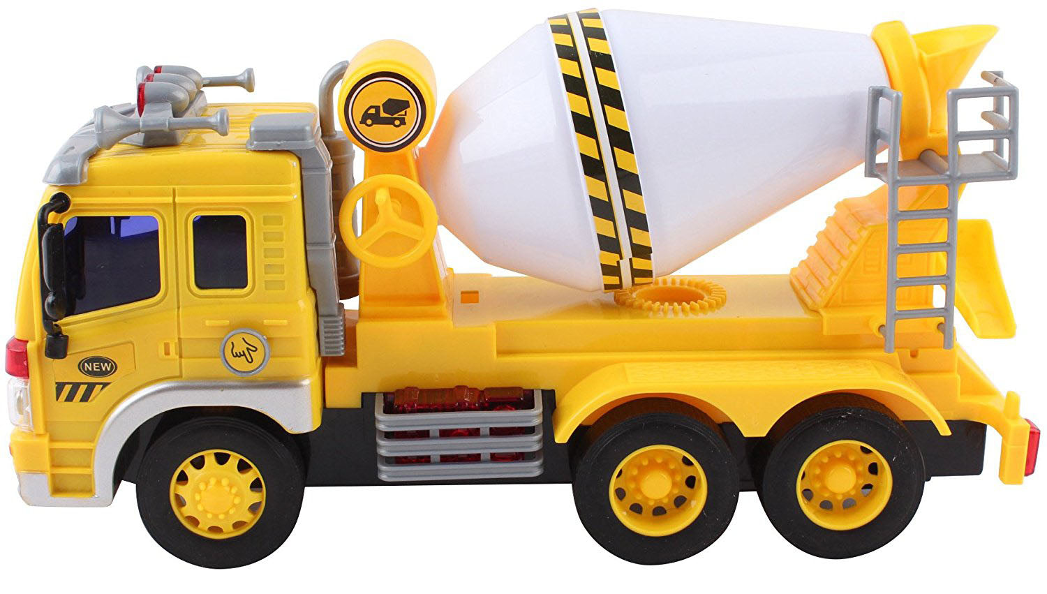 Friction Powered Cement Mixer Truck Toy With Lights And Sound