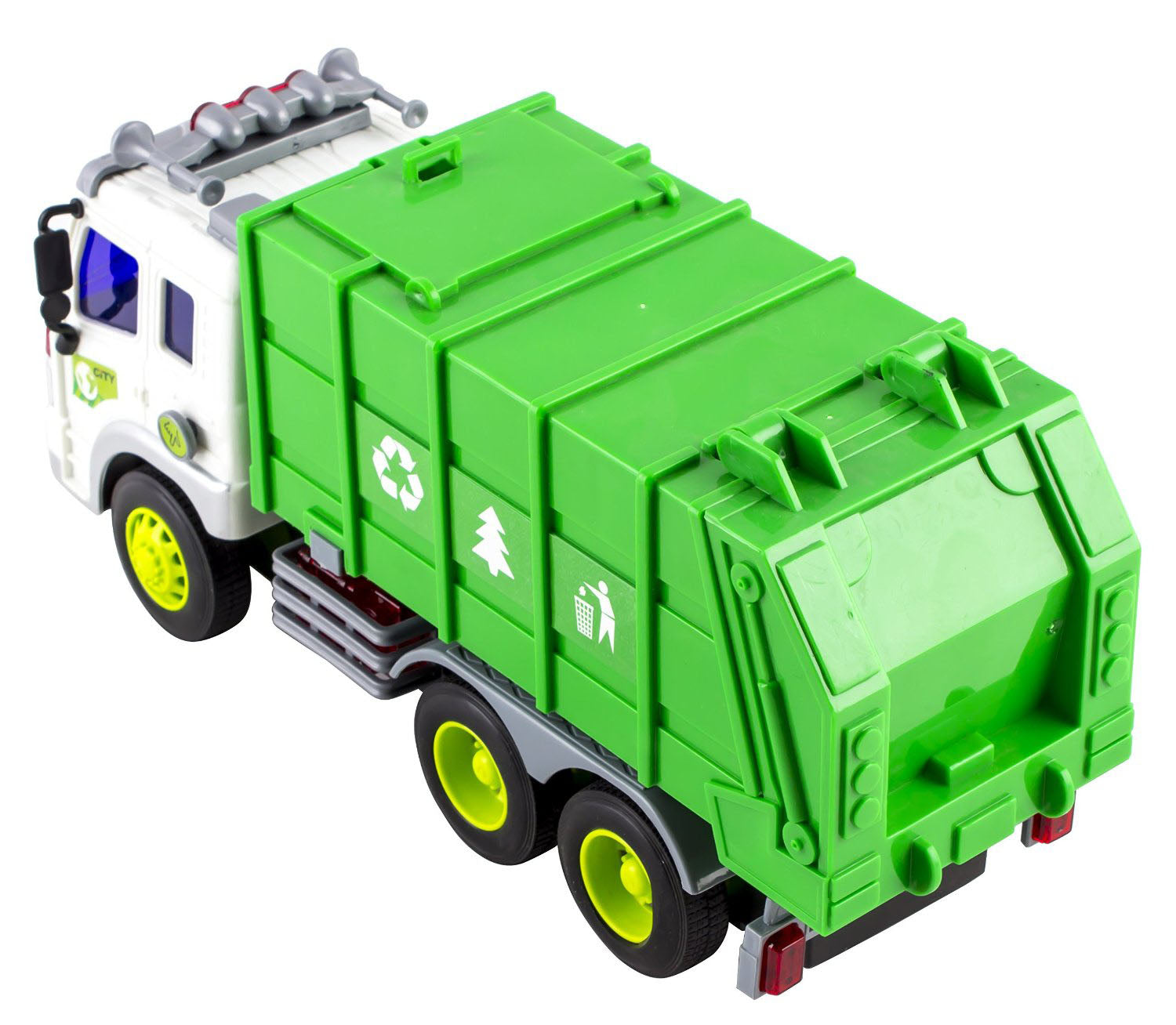 Friction Powered Garbage Truck With Lights And Sounds