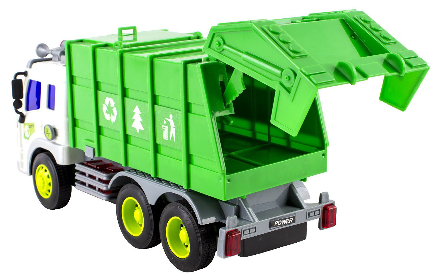 Friction Powered Garbage Truck With Lights And Sounds