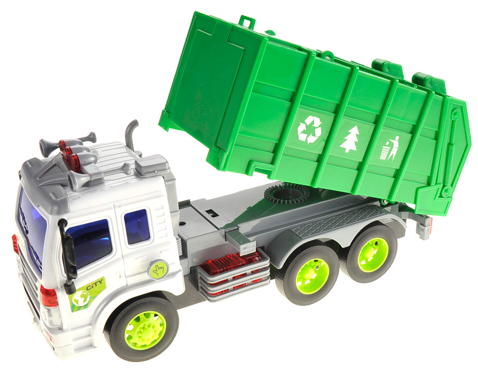 Friction Powered Garbage Truck With Lights And Sounds